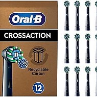 Oral-B 欧乐-B 欧乐B eb50神价 Pro CrossAction 电动牙刷刷头,X 形刷毛,信箱包装,12件,黑色