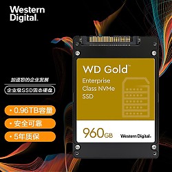 西部数据 WDS960G1DVD NVMe U.2固态硬盘 960GB（PCI-E3.0）
