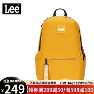 Lee 双肩包男女时尚背包品牌休闲商务15.6英寸电脑包防泼水 黄色