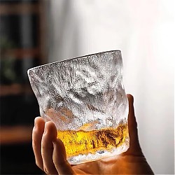 柏蝶莱 玻璃茶杯冰川纹水杯 冰川矮杯1个260ml