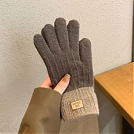 秋冬保暖针织触屏手套