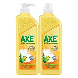 AXE 斧头 牌（AXE）柠檬芦荟护肤洗洁精1.18kg*2瓶 维E呵护不伤手新老包装随机发货