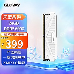 GLOWAY 光威 CL42 天策系列 DDR5 6000MHz 台式机内存条 24GB