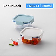 LOCK&LOCK LNG214WHT 玻璃保鲜盒 500ML 清爽白