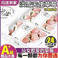 百果捞铺子 淡雪草莓 中果1斤2盒（20粒/盒）