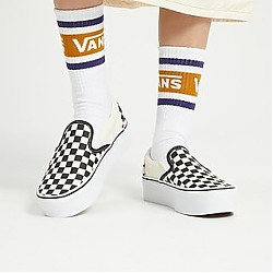 VANS 范斯 Classic Slip-On Stackform 2023新款男女款休闲帆布鞋