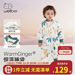 Wellber 威尔贝鲁 婴儿恒温分腿睡袋 60g 多款可选