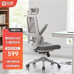 SIHOO 西昊 M59A 人体工学电脑椅 3D扶手 带头枕
