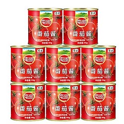 88VIP：屯河 调味酱蕃茄酱198gX8罐儿童西红柿新疆内蒙意面酱0添加蕃茄膏