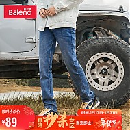 Baleno 班尼路 牛仔裤男 休闲青年弹力舒适潮流直筒长裤子男 02D 29