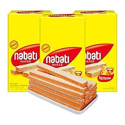 88VIP：nabati 纳宝帝 印尼丽芝士纳宝帝奶酪威化饼干200g*3盒网红休闲零食