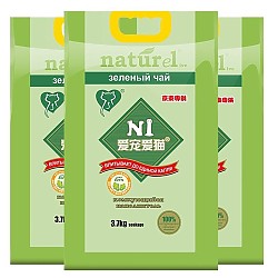 AATURELIVE N1爱宠爱猫 N1玉米/绿茶/活性炭豆腐猫砂3.7kg*3包