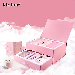 kinbor DTB6507-PB 文具礼盒套装 14件套 粉红款