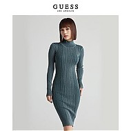 GUESS 盖尔斯 女士复古优雅长袖针织连衣裙-W2BK81Z30I2
