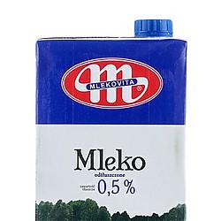 MLEKOVITA 妙可 原装进口脱脂纯牛奶1L*12盒整箱中老年牛奶波兰