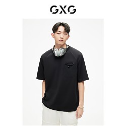 GXG 男装中性系列短袖T恤2023年夏季 黑色 175/L