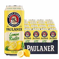 PAULANER 保拉纳 德国原装进口慕尼黑Paulaner保拉纳柏龙啤酒 500mL 24罐 柠檬拉德乐