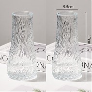 KITC 浮雕玻璃花瓶透明水养富贵竹插花摆件 2个
