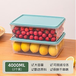 Citylong 禧天龙 冰箱收纳盒保鲜盒 促销装促销价 4L 2个装