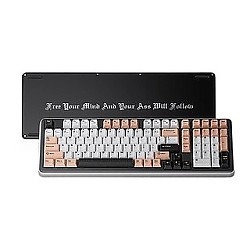 AJAZZ 黑爵 轻氪AC100 铝坨坨有线机械键盘 海盐轴