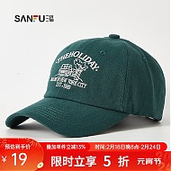 SANFU 三福 刺绣字母潮搭款棒球帽 服饰配件时尚鸭舌帽潮流帽子 481645 插画-绿色 均码