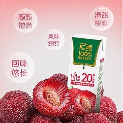 88VIP：汇源 果汁100%杨梅复合汁200ml*12盒