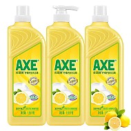 AXE 斧头 牌（AXE）柠檬护肤洗洁精1.18kg*3瓶维E呵护不伤手 新老包装随机发