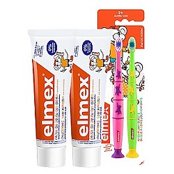 88VIP：Elmex 艾美适 儿童牙膏牙刷套装 50ml2支+2支牙刷