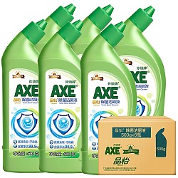 AXE 斧头 牌（AXE）晶怡除菌洁厕液500gx6瓶套装 强力除垢 杀菌99.9%