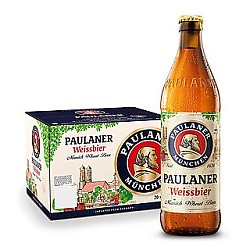 PAULANER 保拉纳 德国进口Paulaner啤酒保拉纳柏龙啤酒小麦白啤酒500ml*20瓶整箱
