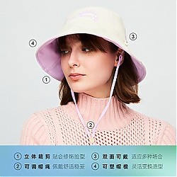 OhSunny 双面戴防晒渔夫帽男女春夏季新款防紫外线户外遮阳帽子