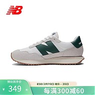 new balance NB男鞋女鞋237系列透气情侣休闲鞋 MS237RF 绿色