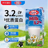 MLEKOVITA 妙可 波兰原装进口 田园系列 全脂纯牛奶早餐奶 1L*12盒 优质蛋白