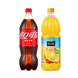 Fanta 芬达 可口可乐+果粒橙 1.25L*2瓶