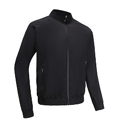 DECATHLON 迪卡侬 运动外套夹克男女轻薄速干透气健身风衣MSGJ墨黑色XL-4313875