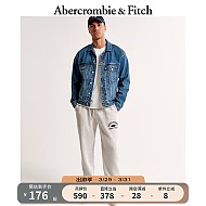 Abercrombie & Fitch 男装 复古保暖抓绒运动裤卫裤 332137-1 浅麻灰色 XXL (185/104A)