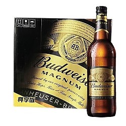88VIP：Budweiser 百威 啤酒黑金美式拉格整箱大瓶600ml*12瓶