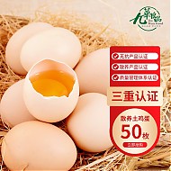 九華粮品 散养土鸡蛋 50枚 1.9kg