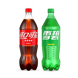 Fanta 芬达 Coca-Cola可口可乐  汽水碳酸饮料  1.25L*2瓶 可乐+雪碧