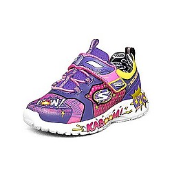SKECHERS 斯凯奇 Dynamight 女童休闲运动鞋 302204N/PKPR 粉红色/紫色 22码