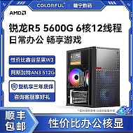 百亿补贴：COLORFUL 七彩虹 AMD锐龙R5 5600G 六核办公游戏核显DIY组装电脑主机