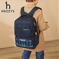 HAZZYS 哈吉斯 儿童格子双肩背包（两色可选）