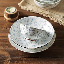 KAWASIMAYA 川岛屋 日式餐具碗碟套装家用釉下彩网红陶瓷饭碗面碗汤碗盘子菜盘 7英寸圆盘