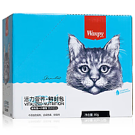 Wanpy 顽皮 鲜封包 猫咪零食猫湿粮猫条 金枪鱼+银鱼80g*5包