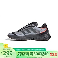 adidas ORIGINALS 阿迪达斯Adidas三叶草男女运动鞋缓震时尚舒适休闲鞋G57952 黑灰橘 36.5