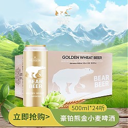 BearBeer 豪铂熊 金小麦啤酒 500ml*24听