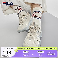 FILA 斐乐 官方猫爪鞋4代女鞋老爹鞋2024女子复古休闲鞋运动鞋