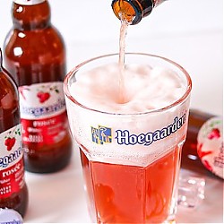 Hoegaarden 福佳 比利时果味福佳玫瑰红/珊瑚柚/蜜桃啤酒248ml*24瓶整箱