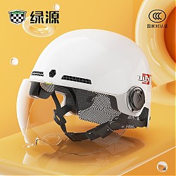 LUYUAN 绿源 S90头盔 双层+PC短镜 3C新国标