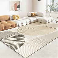 BUDISI 布迪思 奶油线条 客厅地毯 140*200cm